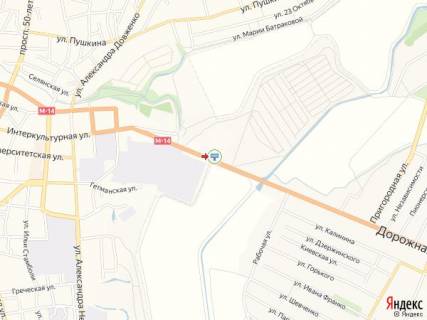 Billboard B in Melitopol Interkul'turnaa st.,  AZS "AMIC Energy", vyezd na g. Berdansk scheme