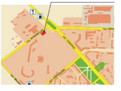 Billboard B in Rivne Mlinivs'ka st., 33A scheme