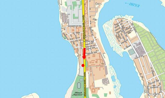 Billboard A in Mykolaiv, 3x6  Geroiv Stalingradu av. / Parkovij av., bila TRC "Magelan", supermarketiv "Tavria V", "El'dorado", v centr scheme