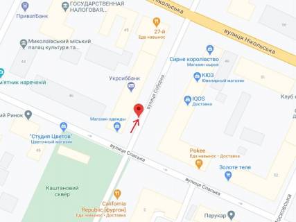 Citylight B in Mykolaiv Soborna st. - Spas'ka st., 48 scheme