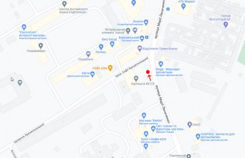 Billboard  in Dnipro (Dnipropetrovsk), 3x6  Marii Lisicenko st., 17 scheme
