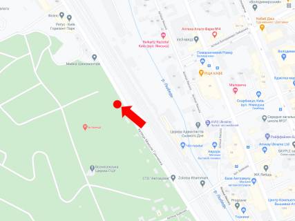 Billboard B in Kyiv, 2.3x3.14  Grincenka st., v storonu st. Protasov Ar scheme