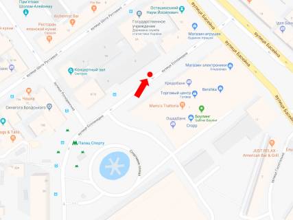 Citylight B in Kyiv, 1.8x1.2  Esplanadna st. / st. Rognidins'ka, navproti TRC "Gulliver", v storonu st. Basejna scheme