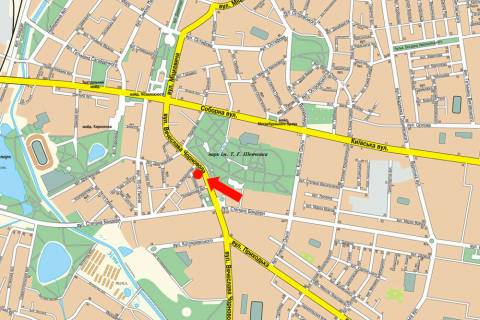 Citylight B in Rivne, 1.8x1.2  Cornovola st., 40 / Lermontova st., navproti parku im. Sevcenka scheme