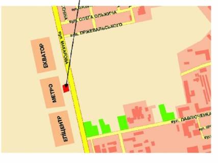 Billboard A in Rivne Makarova st., 21, bila gipermarketu "Metro" scheme