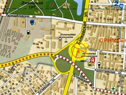 Billboard + in Odessa, 3x6  Балківська вул. - Кутазакія вул. (колиш. Ленінградська вул.), в сторону Розумовської вул. scheme