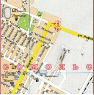 Billboard B in Kherson Naftovikiv st., 46 scheme