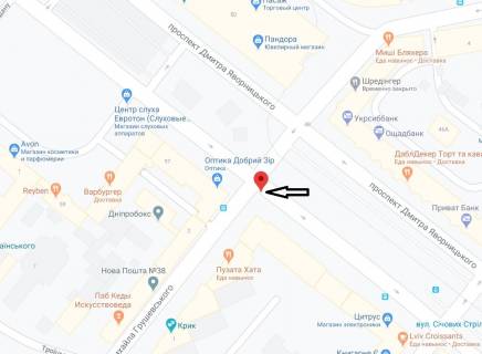 Citylight B in Dnipro (Dnipropetrovsk), 1.2х1.8  prosp. Dmitra Avornic'kogo, 55 - st. Mihajla Grusevs'kogo scheme