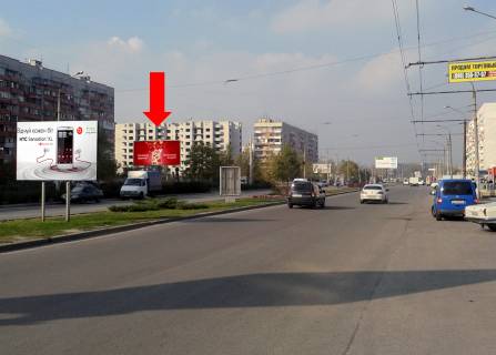 Billboard B in Zaporizhzhya, 3x6  Novokuznec'ka st., 21, rinok "Pivdennij", supermarket "Brusnicka", v centr Photo 1