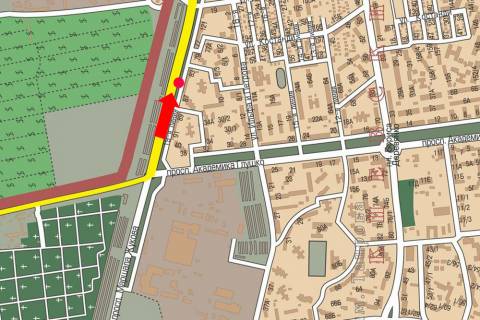 Billboard A in Odessa, 3x6  Nebesnoi Sotni av. (kol. Zukova av.), 4V, rozdil'nik, v centr, liva scheme