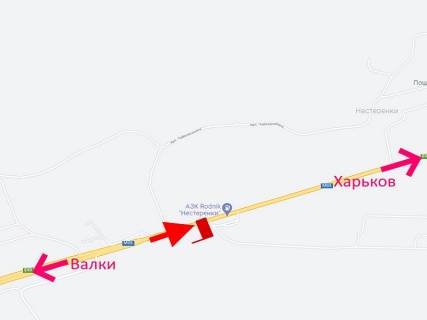 Billboard A in , 3x6  Траса Київ - Харків - с. Нестеренки, АЗС "Родник", у бік м. Харків scheme