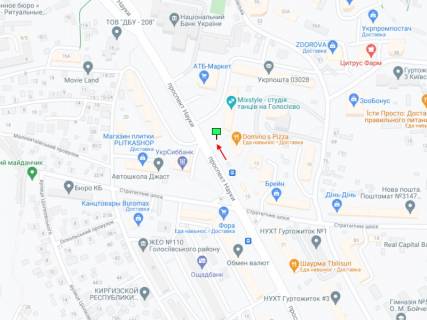 Prismatron, Prism A in Kyiv Nauki av., 11 - 339653 scheme