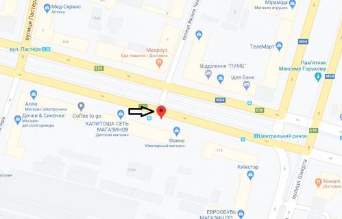 Citylight A in Dnipro (Dnipropetrovsk), 1.2х1.8  prosp. Dmitra Avornic'kogo, 115 scheme