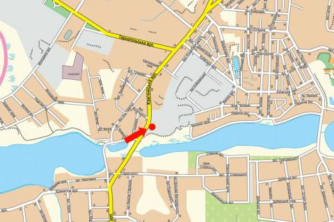 Billboard B in Khmelnitsky, 3x6  Kam''anec'ka st., 161, bila "Ceglanogo zavodu" scheme