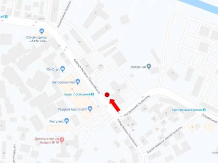 Billboard A in Kharkiv, 3x6  B. Panasivs'ka st., 34, rajon Central'nogo rinku, z centru scheme