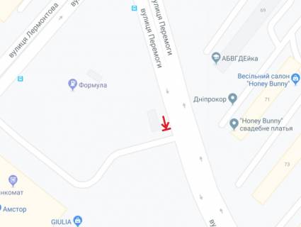 Billboard A in Zaporizhzhya, 6х3  Peremogi st., na plosi bila PS Unist' scheme
