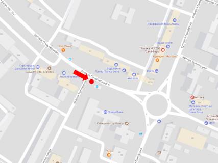 Billboard A in Uzhgorod, 3x6  Grusevs'kogo st., 80, bila magazinu <<Tisa>>, v bik Minajs'koi st. scheme