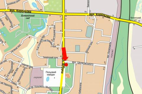 Billboard B in Zhytomyr, 3x6  Vitruka st. / Ciolkovs'kogo st., Pol'ovij majdan, bila nicnogo klubu "Mario" scheme