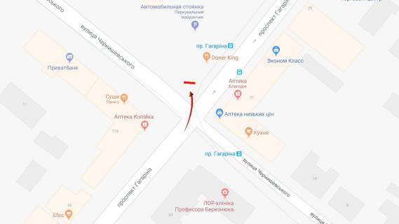Video Billboard A in Dnipro (Dnipropetrovsk) Gagarina av., 8A, TC "Nagorka", svitlofor, prajs za 1 mis, 10sek rolik 1vih / 10hv z 7 do 23 godin ( 96 vihodiv ), rozrahunki dla insih parametriv rozmisenna utocnujte u menedzera - 246655 scheme