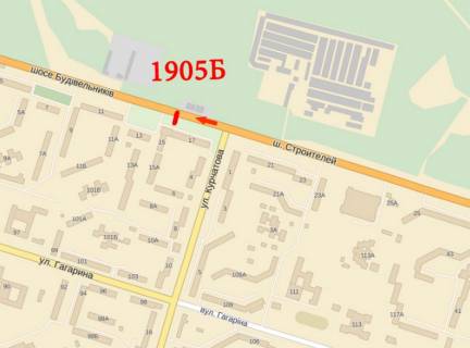 Billboard B in Severodonetsk Budivel'nikiv sose, 17 scheme