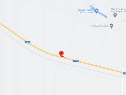 Billboard A in Raivka, 6х3  T-04-41, km 37+519 (livoruc), Ruh do Dnipra, v'izd v s. Raivka scheme