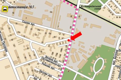 Prismatron, Prism A in Lviv, 3x6  Kul'parkivs'ka st., 93 / Sadova st. - 19111 scheme