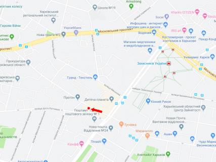 Backlight B in Kharkiv, 2.3x3.14  Hmel'nic'kogo st., 32, poruc Kinnij rinok, v storonu Moskovs'kogo av., centru scheme