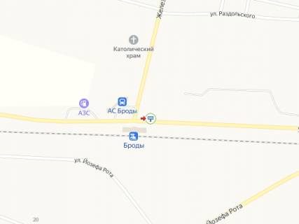 Billboard A in Brody, 3x6  Privokzal'na st., z/d vokzal, avtostancia scheme