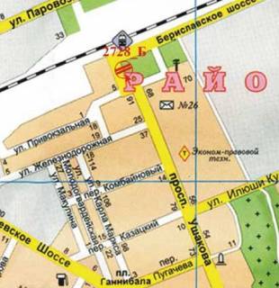 Citylight B in Kherson Usakova av. - Privokzal'na pl. scheme