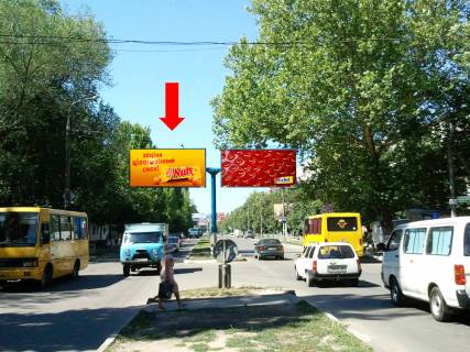 Billboard  in Kherson, 3x6  Universitets'ka st. (kol. 40-ricca Zovtna st.) / Miru st., bila rinku "Dniprovs'kij", rozdil'nik, v centr, liva Photo 1