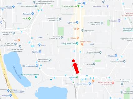 Billboard B in Kyiv, 3x6  Obolons'kij av., 5, TRC "Dream Town" scheme