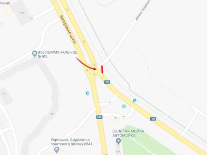 Billboard A in Dnipro (Dnipropetrovsk), 6х3  Zaporiz'ke sose - st.Startova scheme