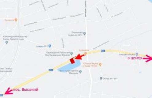 Billboard A in Route, 3x6  Сімферопольське шосе - Харківська вул., районний суд, з центру scheme
