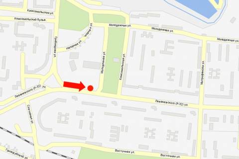 Citylight B in Bila Tserkva Levanevskogo st., vozle ostanovki, Doma kul'tury "Rosava", rynka scheme