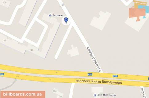 Billboard A in Bila Tserkva, 3х6  Vst. Sevcenko bud. 146 bila m-nu "Avtoluks" ta avtoservisu Renault scheme