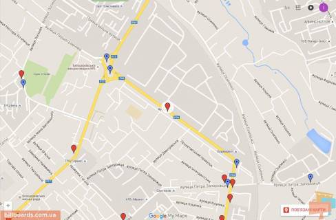 Billboard A in Bila Tserkva, 3х6  Vst.Skvirs'ke sose navproti parku "Oleksandria" (viizd z mista) scheme