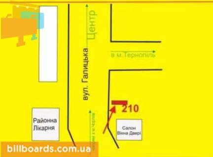 Billboard A in Buchach Galickaa st., g. Bucac scheme