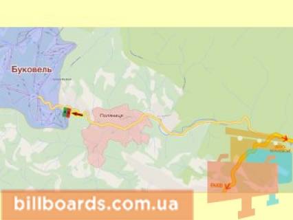 Billboard B in Bukovel, 3х6  pered GK Bukovel' (pravij) scheme