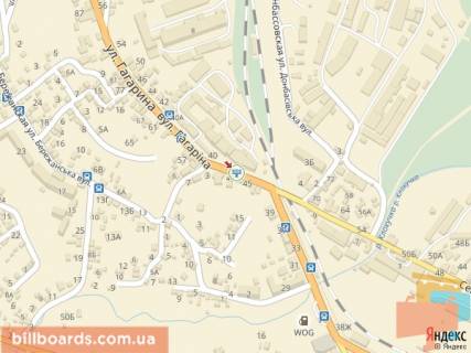 Billboard A in Chernivtsi, 3x6  Gagarina st., 47, fasad, v centr scheme