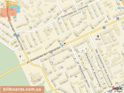 Billboard B in Chernivtsi, 3x6  Komarova st., 7 - Ivasuka st., v storonu rinku "Bukovins'kij" scheme