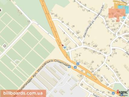 Billboard B in Chernivtsi, 3x6  Izmajlivs'ka st. - Zitomirs'ka st. - Romaskovaa st. scheme