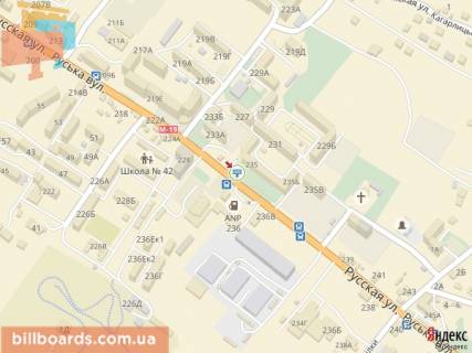 Billboard B in Chernivtsi, 3x6  Rosijs'ka st., 235 scheme