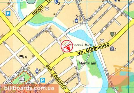 Billboard  in Chernihiv Puskina st., 21, niznij scheme