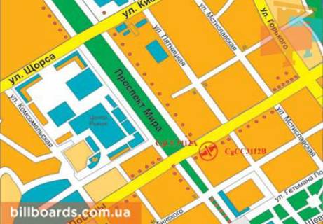 Citylight  in Chernihiv Pobedy pr-t, mag. Bergoff scheme