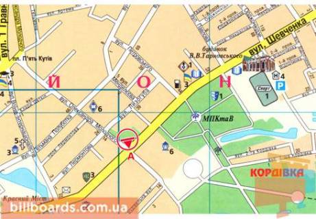 Prismatron, Prism A in Chernihiv, 3x6  Sevcenka st., 32 - Molodcogo Oleksandra st. - 481756 scheme