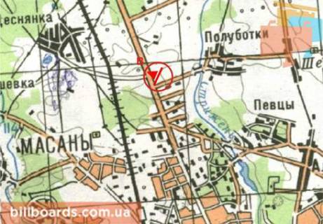 Billboard  in Chernihiv Gomel'skij v"ezd, v"ezd v gorod so storony Belorussii scheme