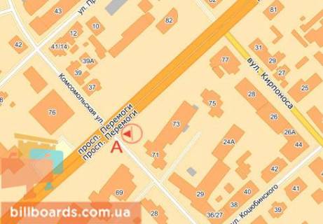 Scrolller, Scroll  in Chernihiv Pobedy av., 71 - Remeslennaa st. (byvs. Komsomol's'kaa st.) - 81527 scheme