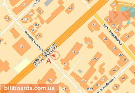 Scrolller, Scroll  in Chernihiv Pobedy av., 71 - Remeslennaa st. (byvs. Komsomol's'kaa st.) - 81528 scheme