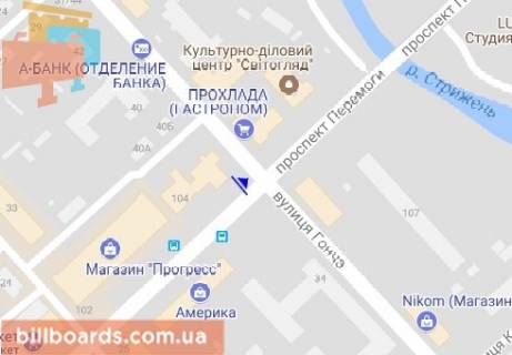Scrolller, Scroll  in Chernihiv Pobedy av., 104 - Goncaa st. - 163156 scheme