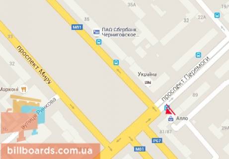 Scrolller, Scroll  in Chernihiv Pobedy av., 89 - 163151 scheme